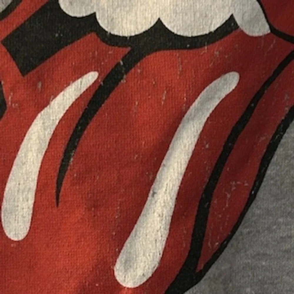 Rolling Stones Sweatshirt Graphic Band Tee Heather Gray‎ Crew Neck
